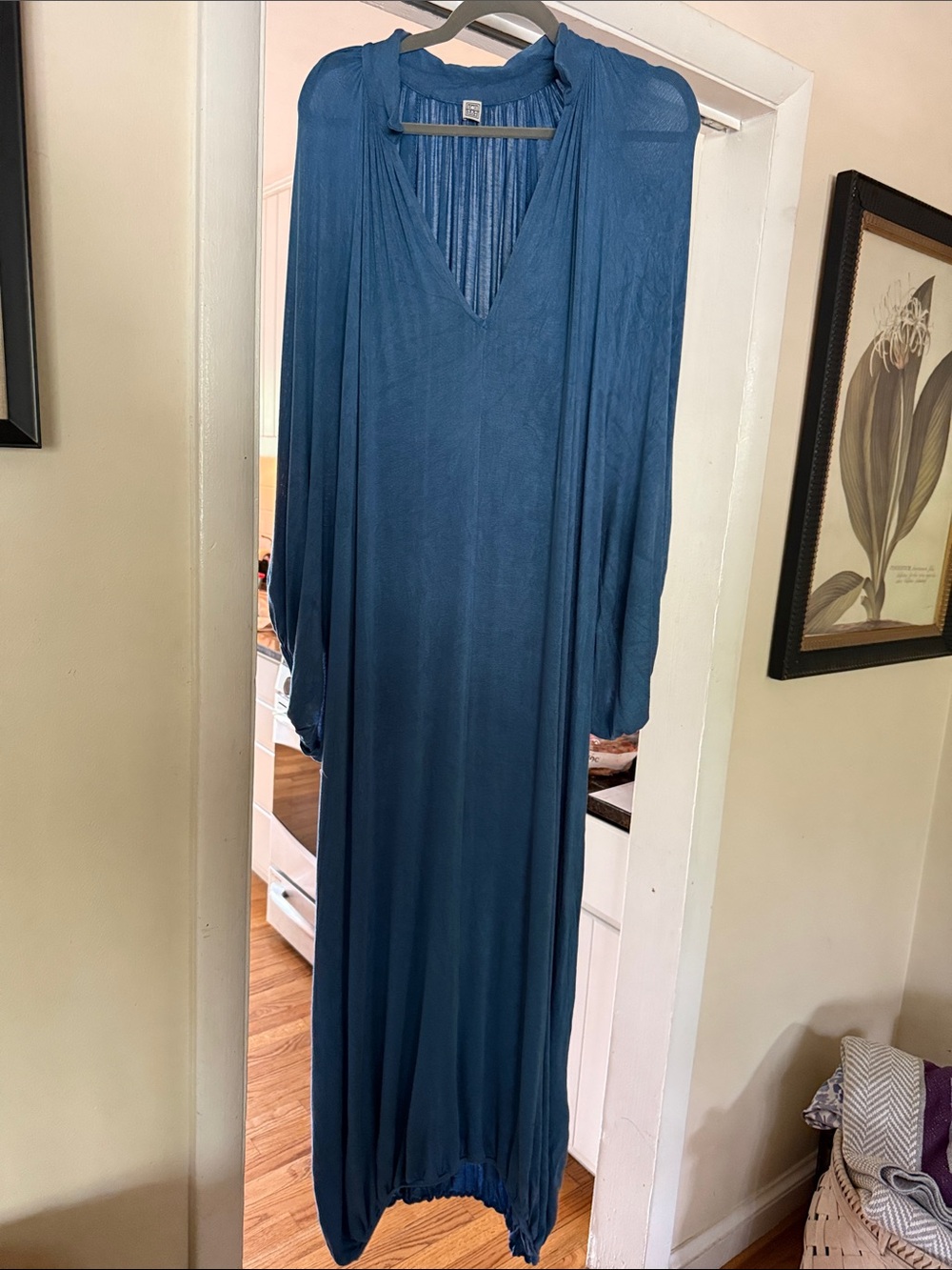Toteme Paliano Maxi Dress Duo — Azure Blue sz XS  fits many sizes in loose style